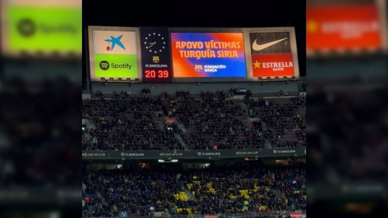 El Clasico’da Türkiye’de yaşanan afet için dayanışma çağrısı yapıldı