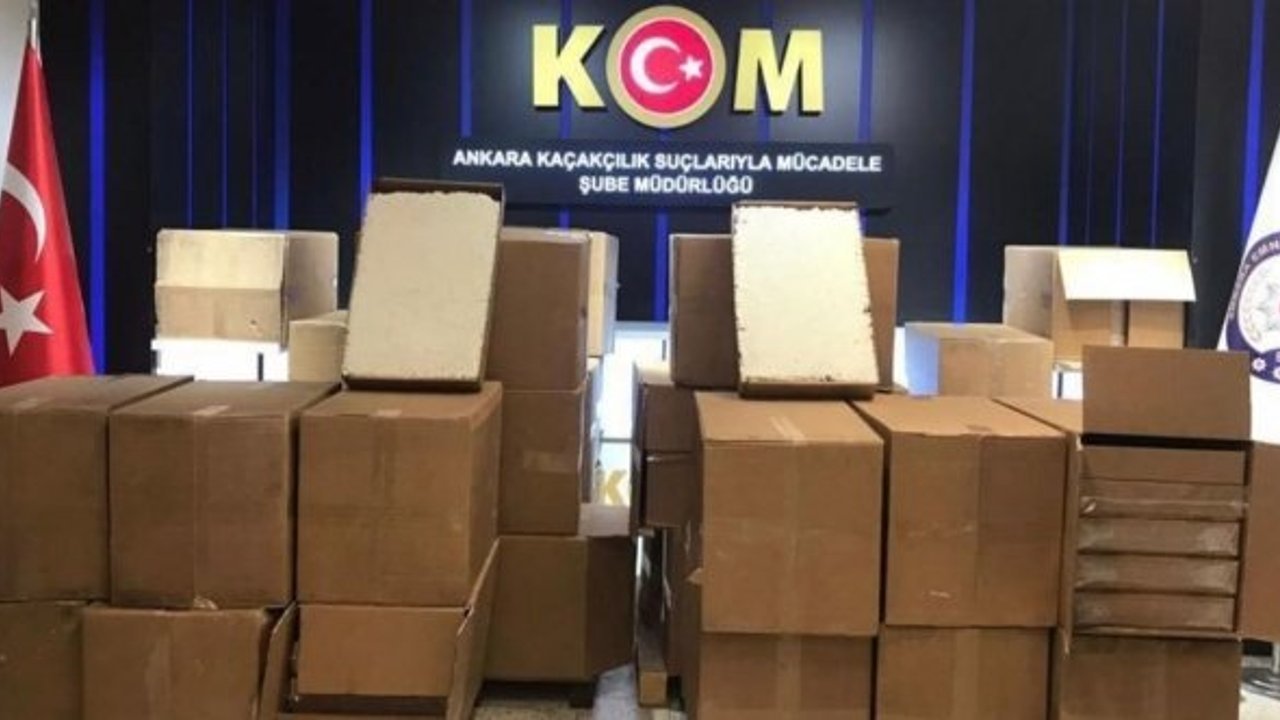 Başkentte 51 bin 300 paket bandrolsüz sigara yakalandı