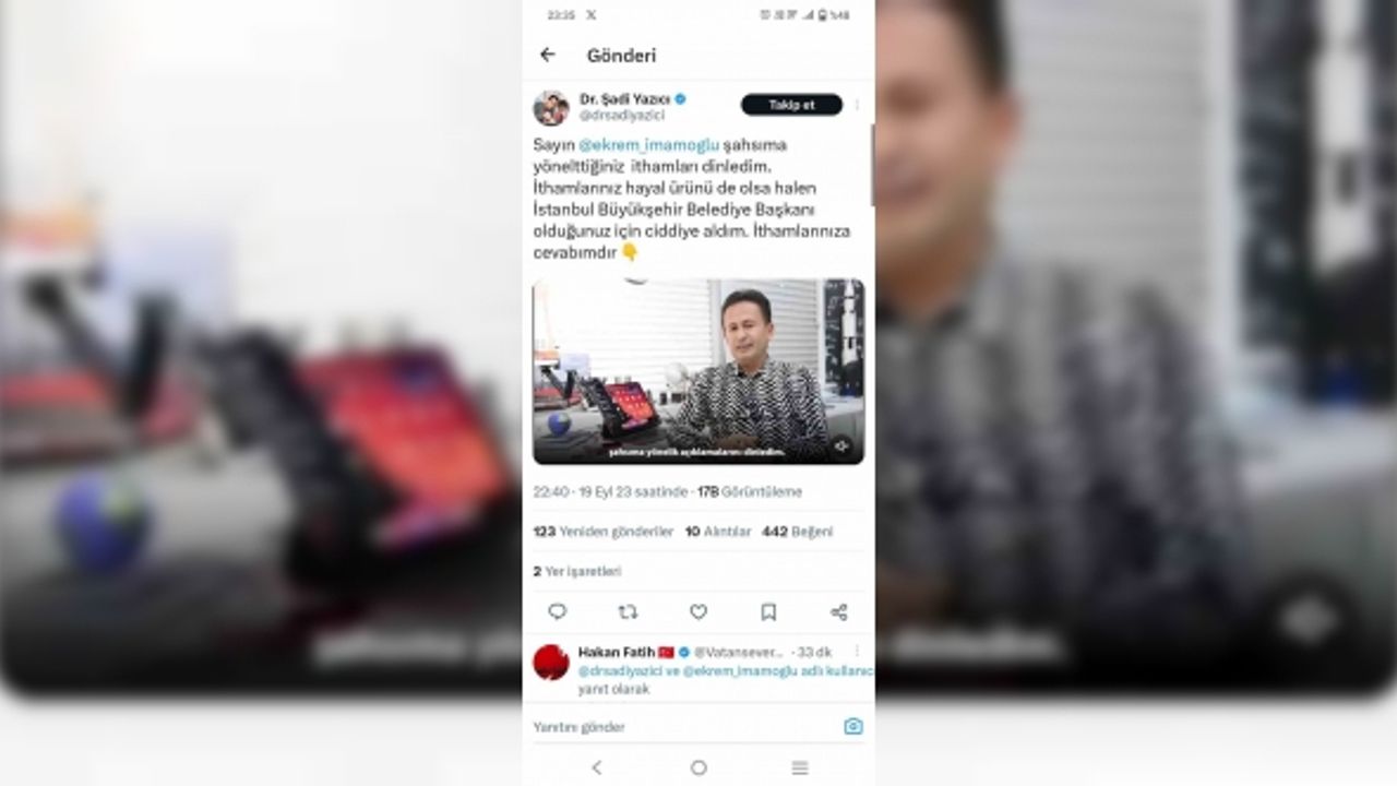 Başkan Yazıcı’dan kendisini hedef alan İmamoğlu’na sert cevap