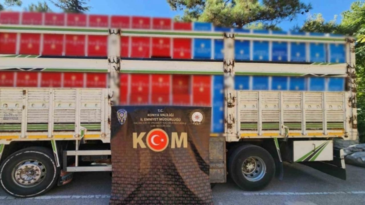 Durdurulan kamyondan 7,5 milyon adet makaron ele geçirildi