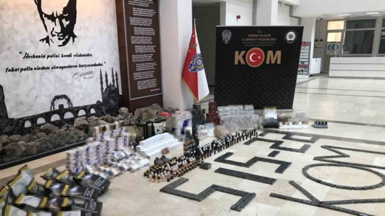 Edirne’de kaçak sigara operasyonu: 8 kişi gözaltına alındı