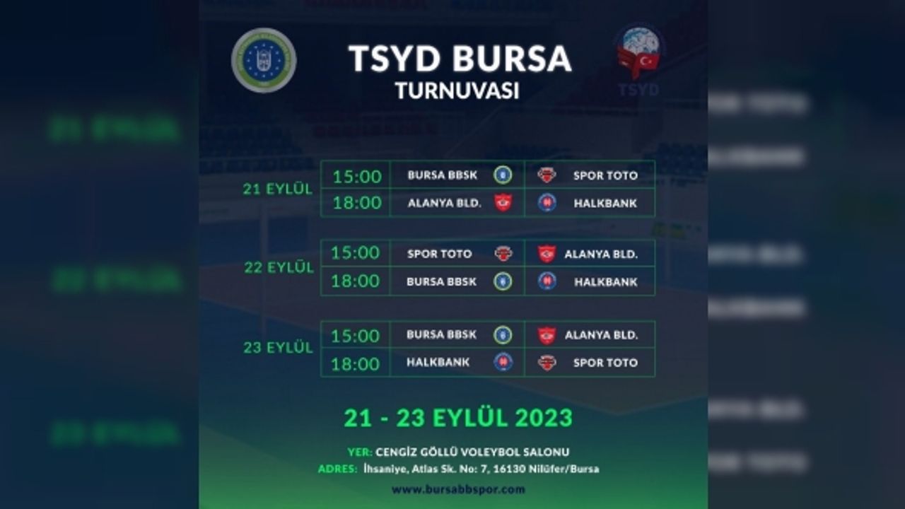 Ekipler, TSYD Bursa Voleybol Turnuvası’nda eksiklerini görecek