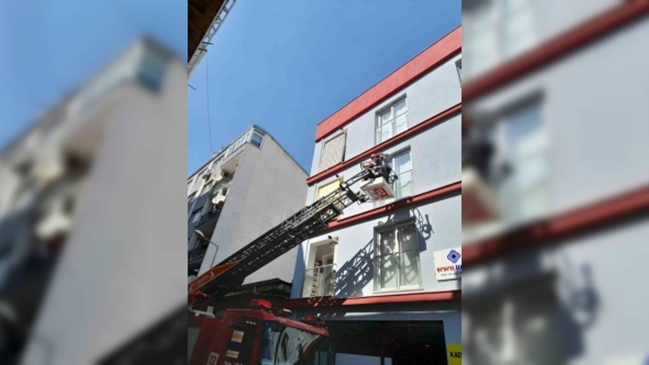 İtfaiye ekipleri, sıkışan kumru yavrusu için seferber oldu