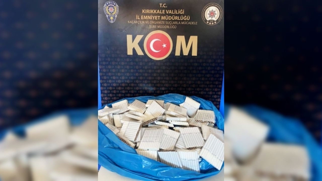 Kırıkkale’de kaçak tütün operasyonu: 4 bin 100 adet makaron ele geçirildi