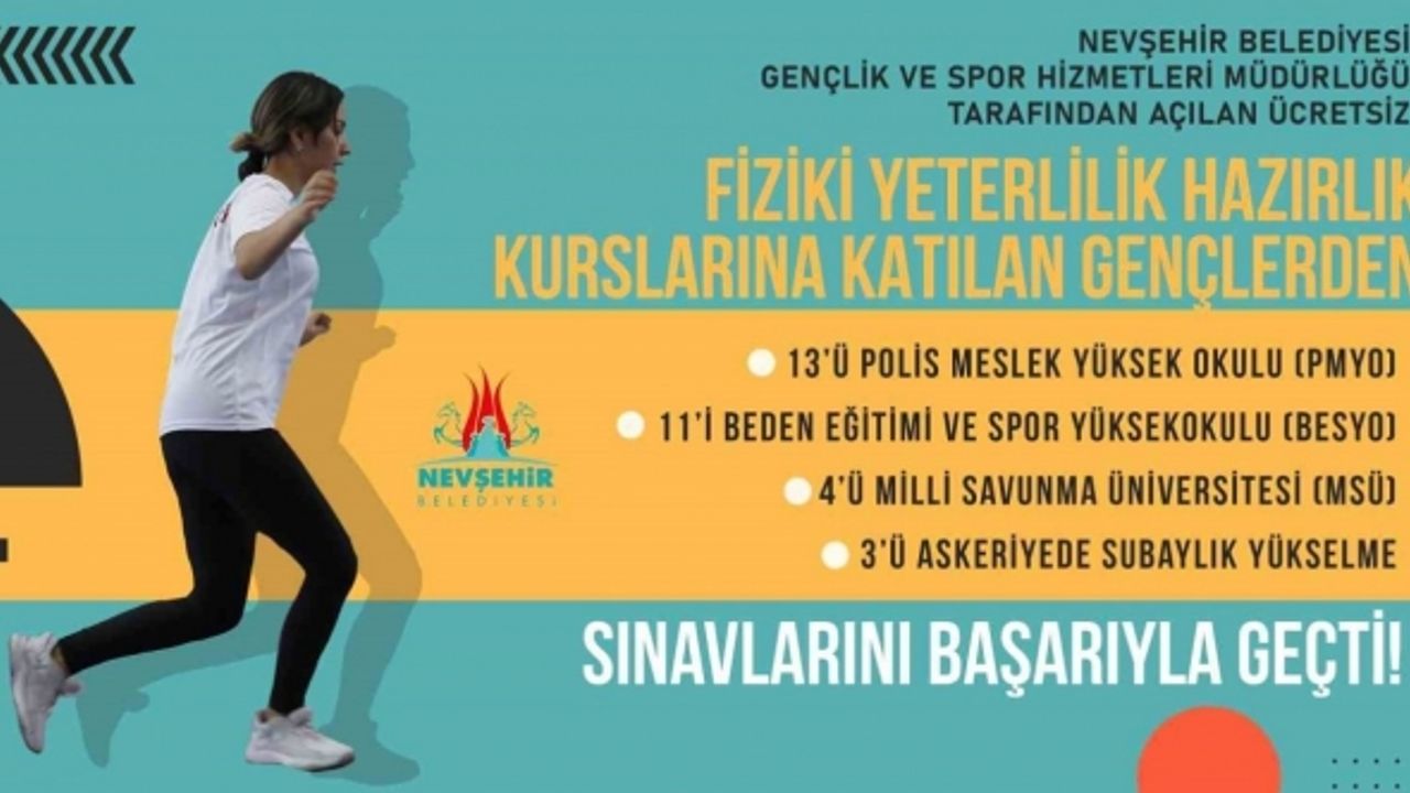 Nevşehir Belediyesinin kursuna katılan 31 genç sınavları başarıyla geçti