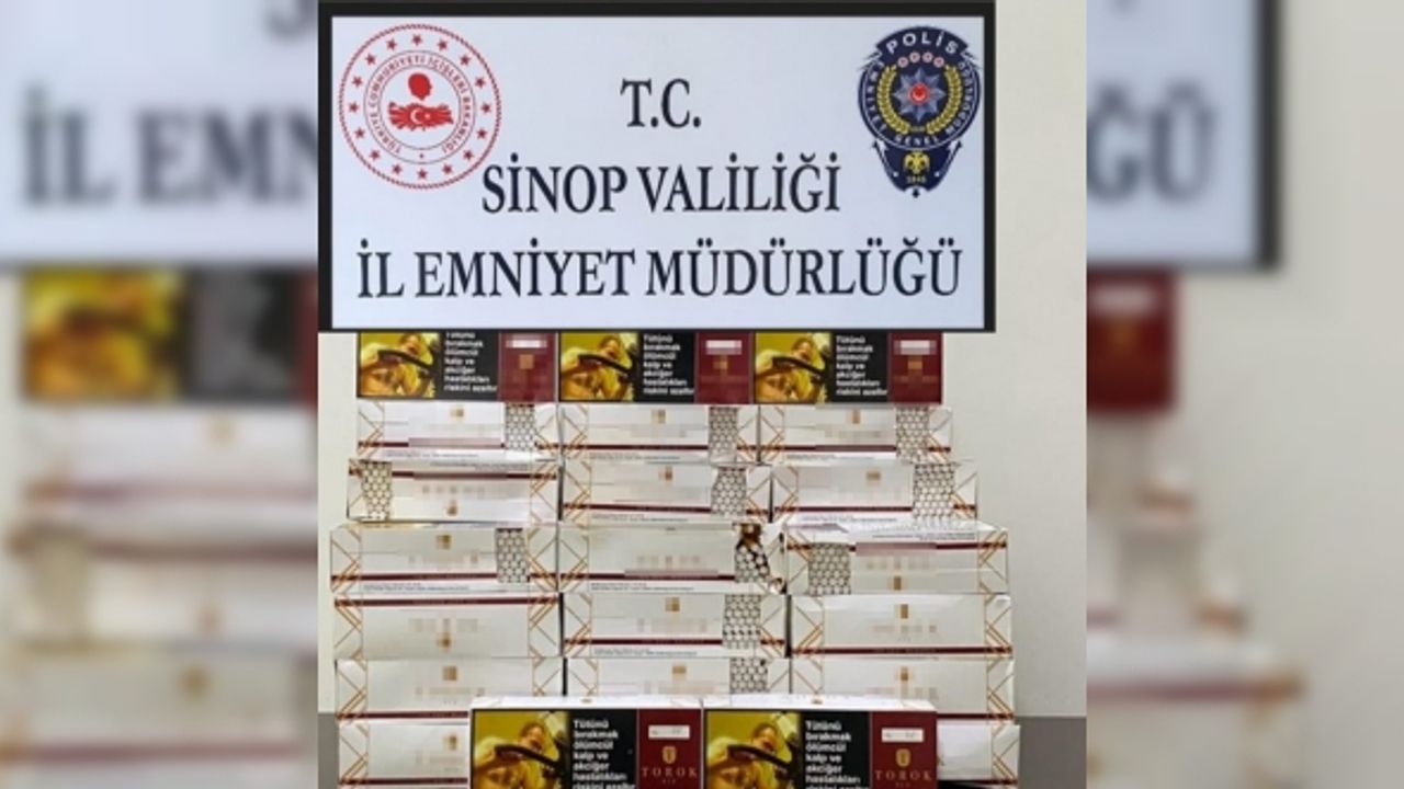 Sinop’ta 10 bin makaron ele geçirildi: 1 gözaltı
