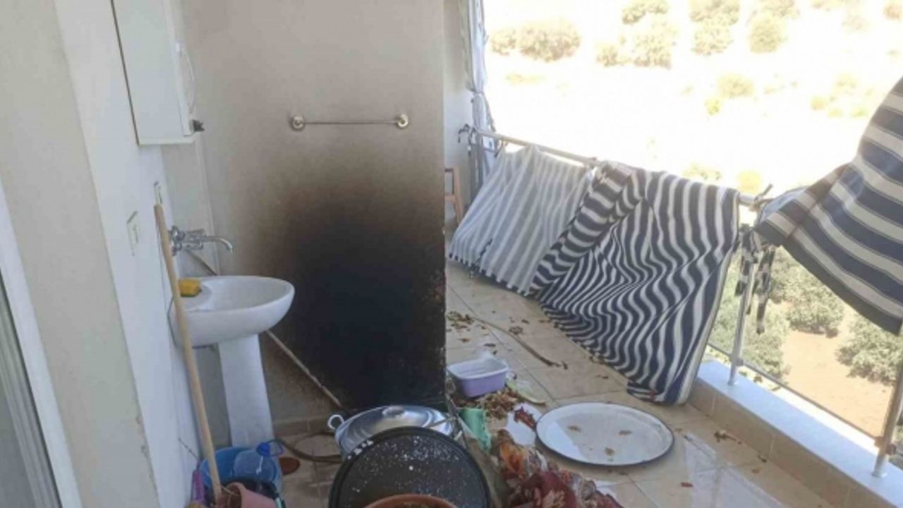 Tarhana kaynatırken alev alan ocak paniğe yol açtı