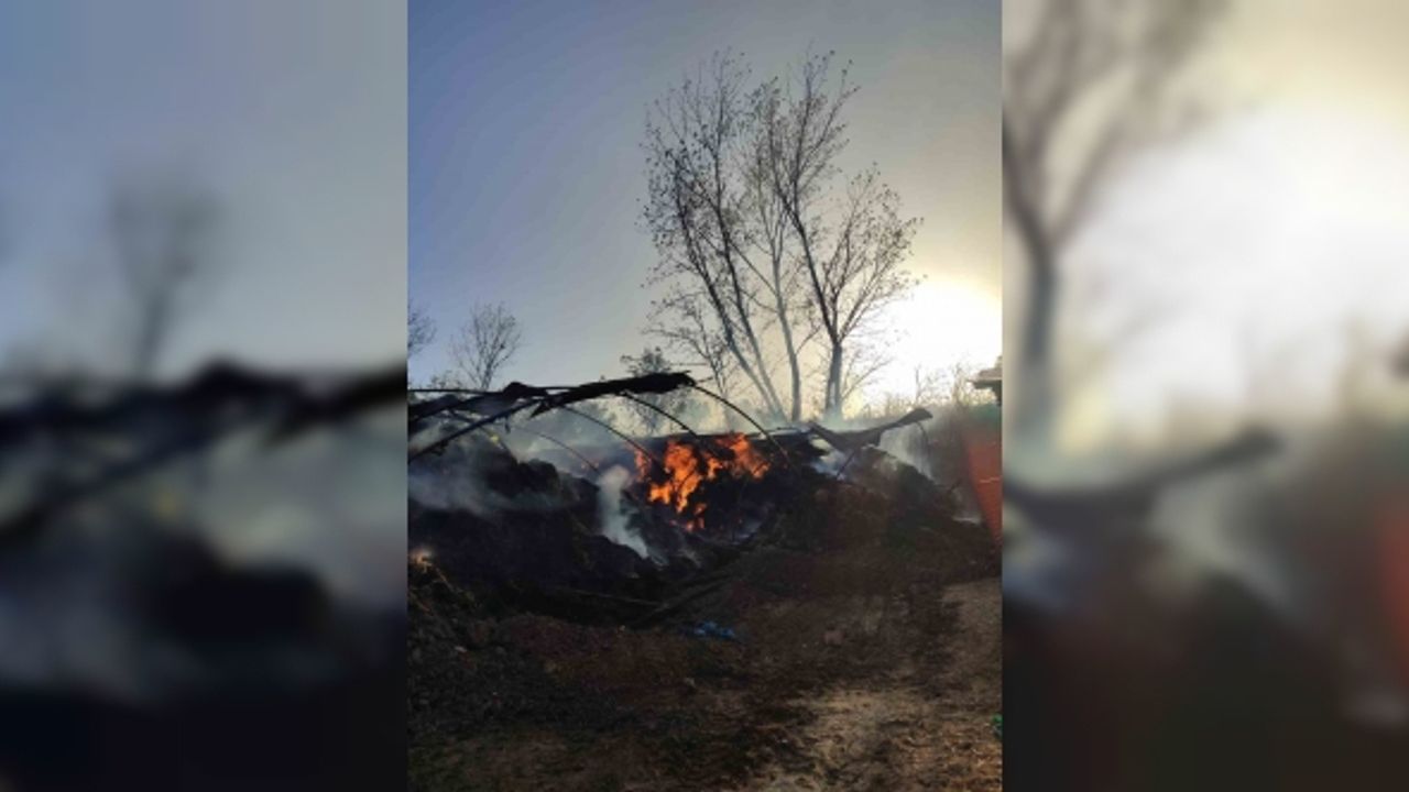 Tekirdağ’da 3 bin balya saman alev alev yandı