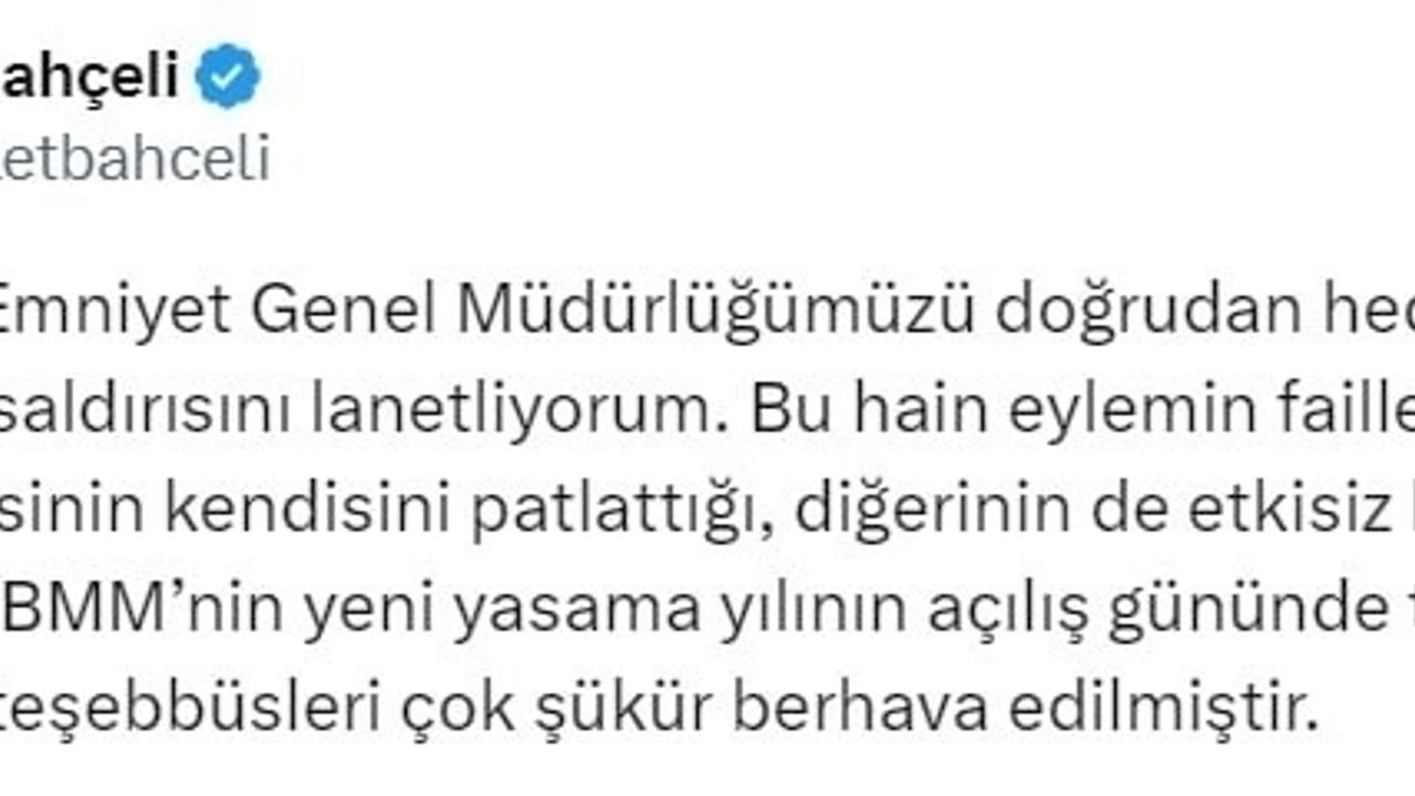 MHP lideri Bahçeli: “Terörün kökü milli birlik ve dayanışma ruhuyla kazınacaktır”