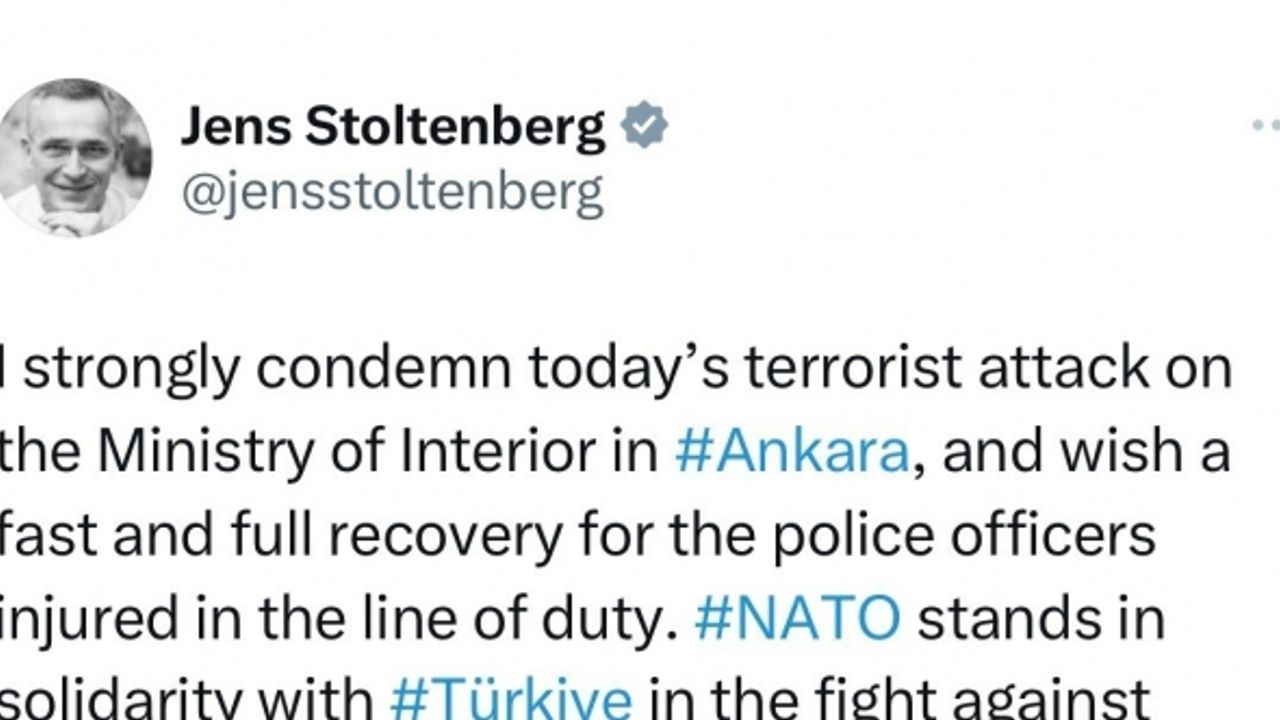NATO Genel Sekreteri Stoltenberg Ankara’daki terör saldırısını kınadı