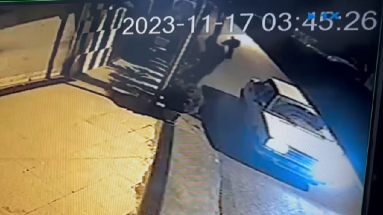 İş yerinde asılı Türk bayrağını koparıp otomobiline aldı