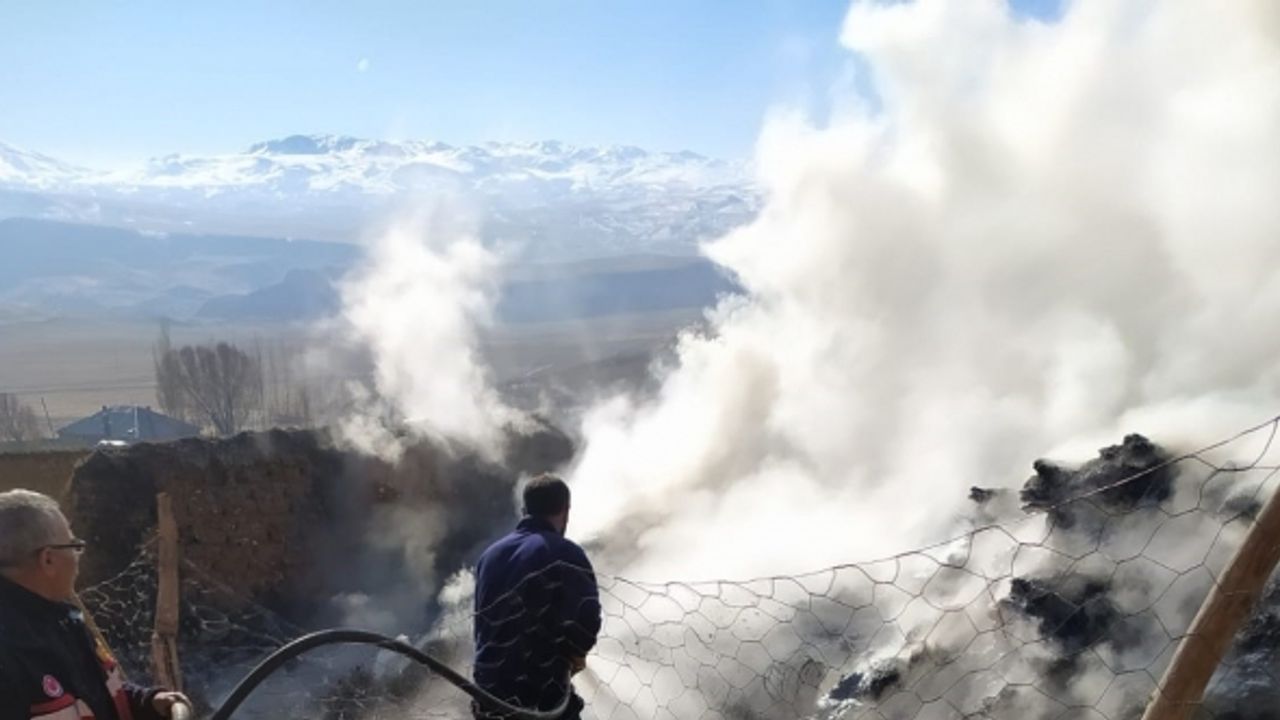 Başkale’de ot yangını 3 bin 500 bağ ot kül oldu