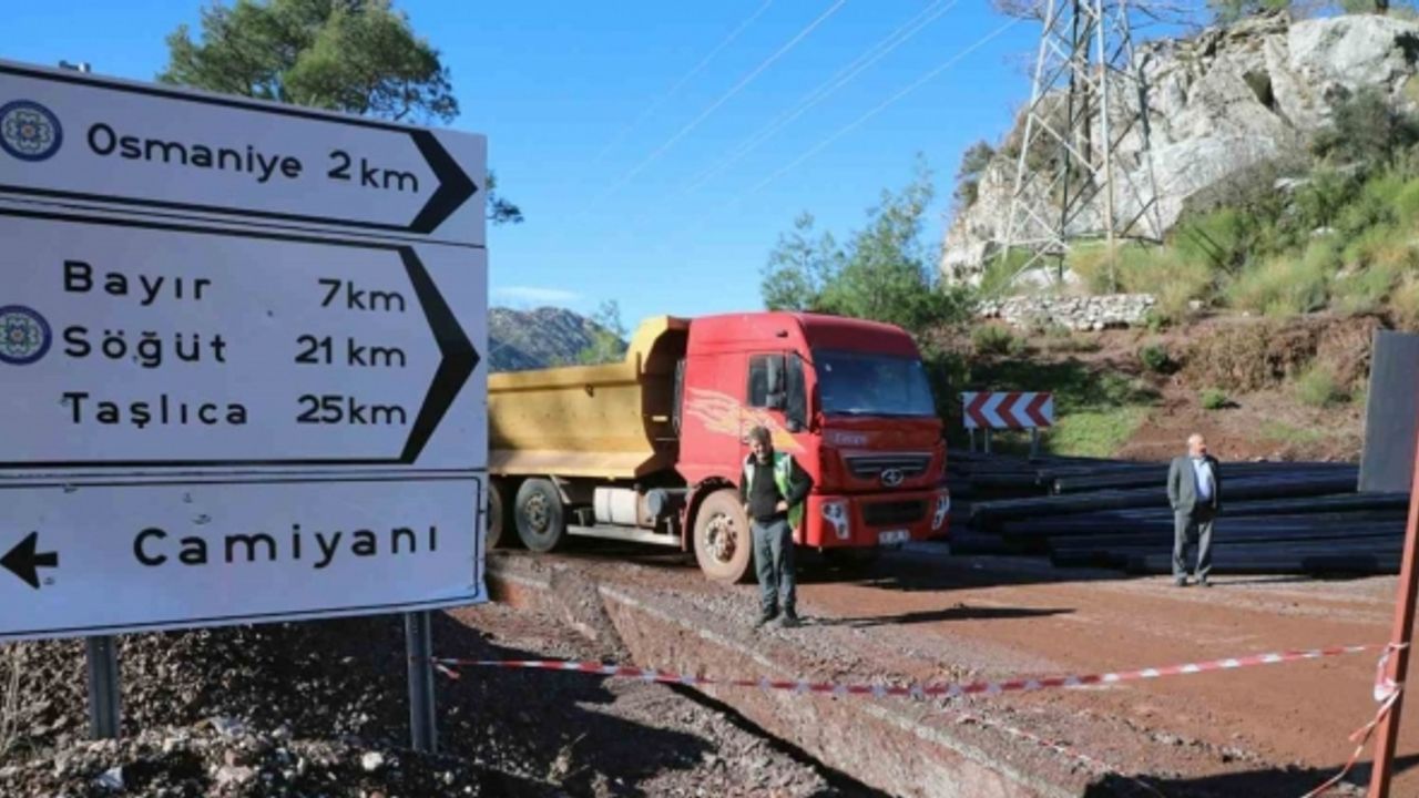 Bozburun içme suyu hattının 2 Bin 500 metresi tamamlandı