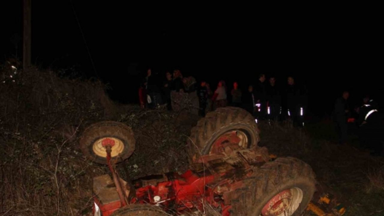 Çan’da takla atan traktör ters döndü: 1 yaralı