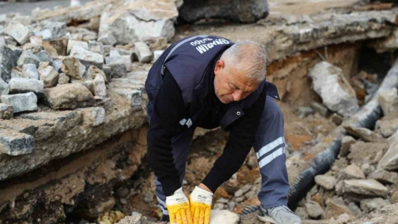 Hafriyat altına sıkışan kedi kalp masajı uygulanarak hayata döndürüldü