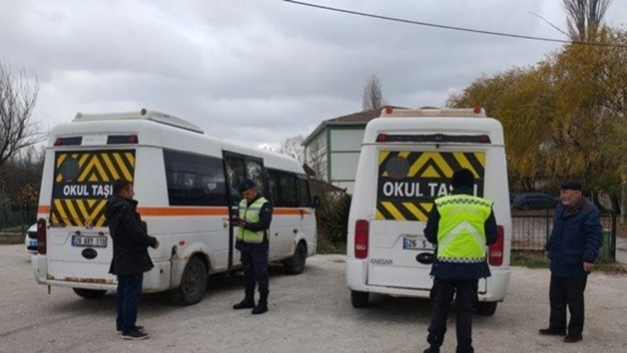Okul servis aracı denetimlerinde 10 bin 83 TL para cezası uygulandı
