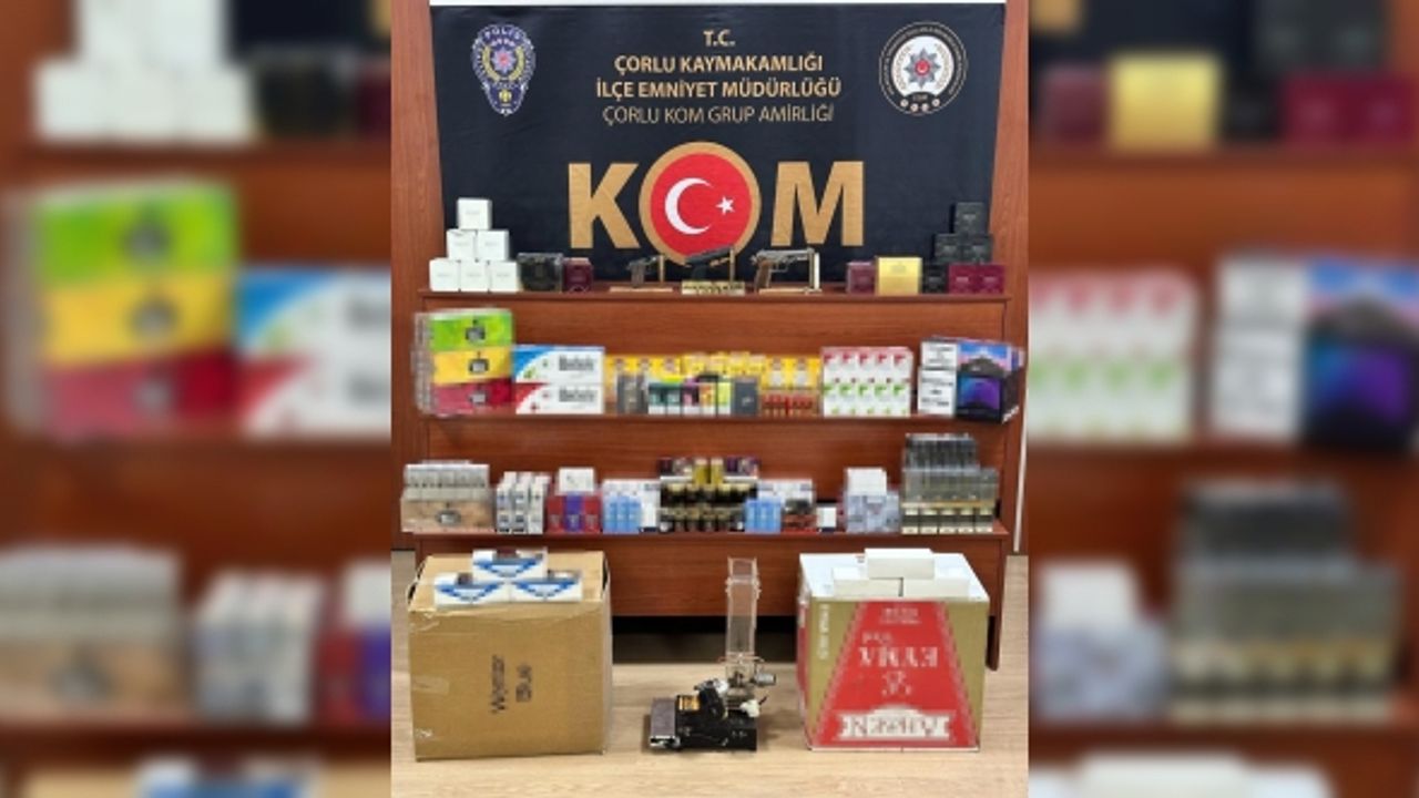 Tekirdağ’da 5 adrese silah ve kaçak sigara operasyonu