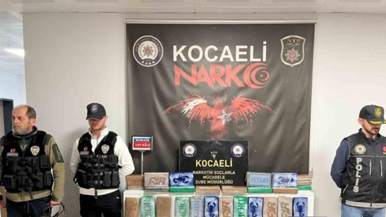 Akrep logolu paketlerdeki 109 kilo uyuşturucu böyle ele geçirildi
