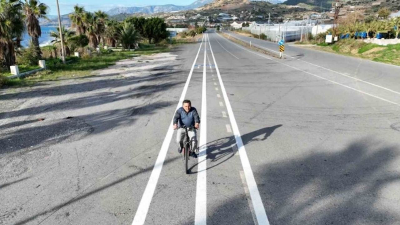 Alanya-Gazipaşa arasına 13 kilometrelik yeni bisiklet yolu yapılıyor
