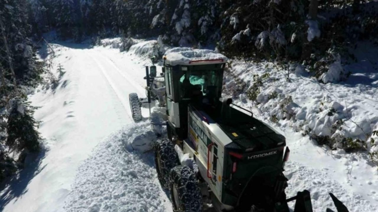 Artvin’de turizm rotalarında karla mücadele çalışması sürüyor