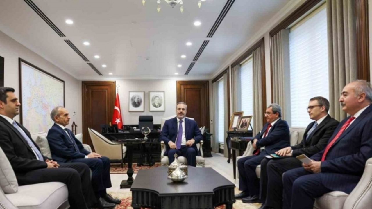 Bakan Fidan Irak Türkmen Cephesi Başkanı Turan’ı ağırladı