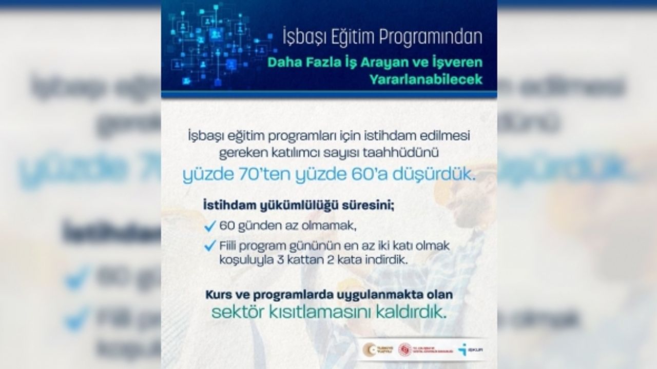 Bakan Işıkhan: "İşbaşı Eğitim Programı’nda yeni bir düzenlemeyi hayata geçiriyoruz”