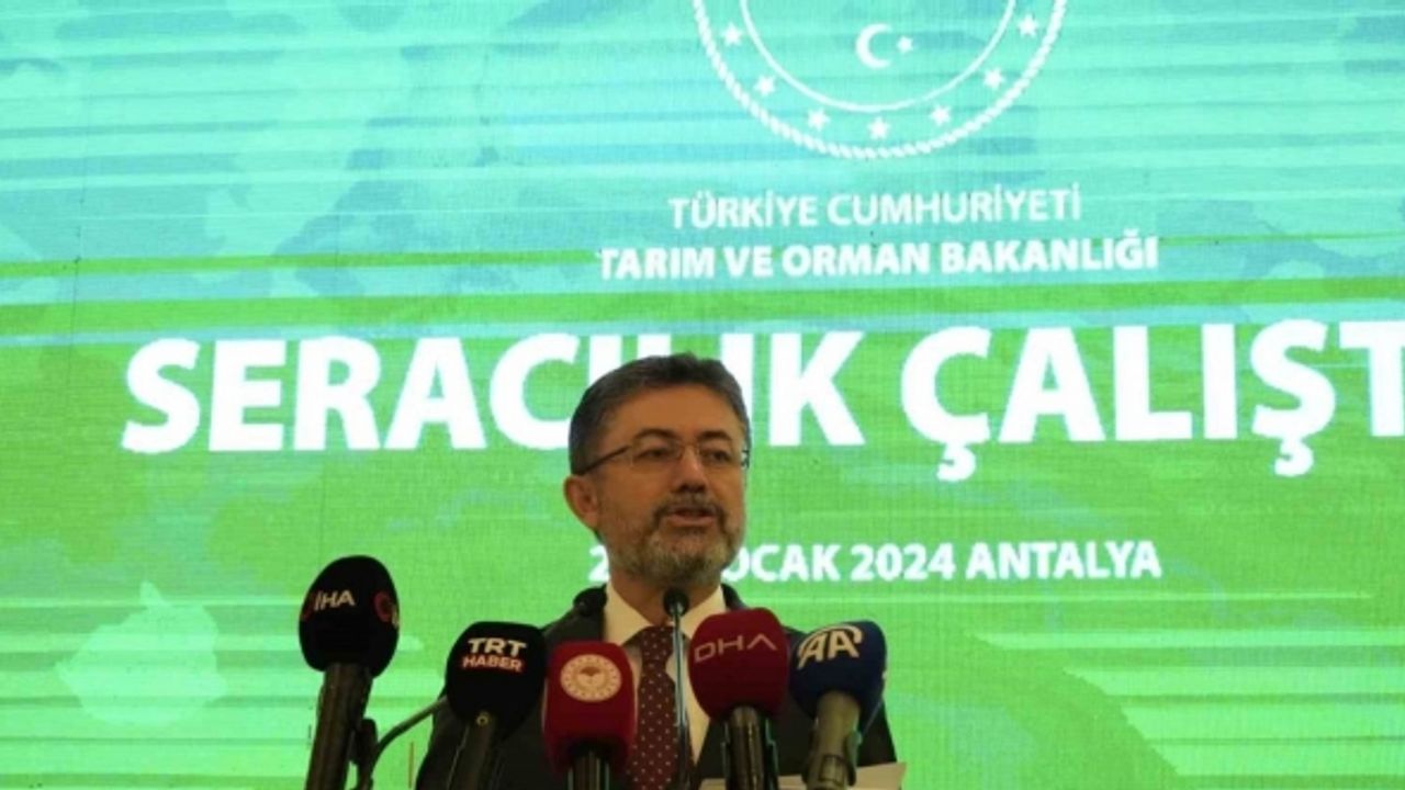 Bakan Yumaklı: "Seracılığın yüzde 40’ı kayıt altında değil"