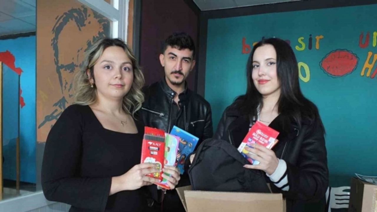 Balıkesir’de Üniversiteliler deprem bölgesindeki öğrenciler için seferber oldu