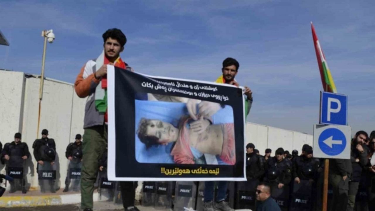 BM Erbil Ofisi önünde İran’ın saldırıları protesto edildi