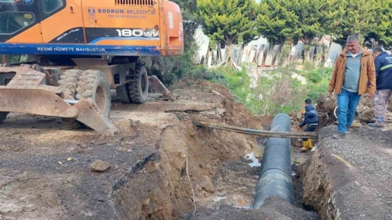 Bodrum Gündoğan’daki alt yapı sorunları çözülüyor
