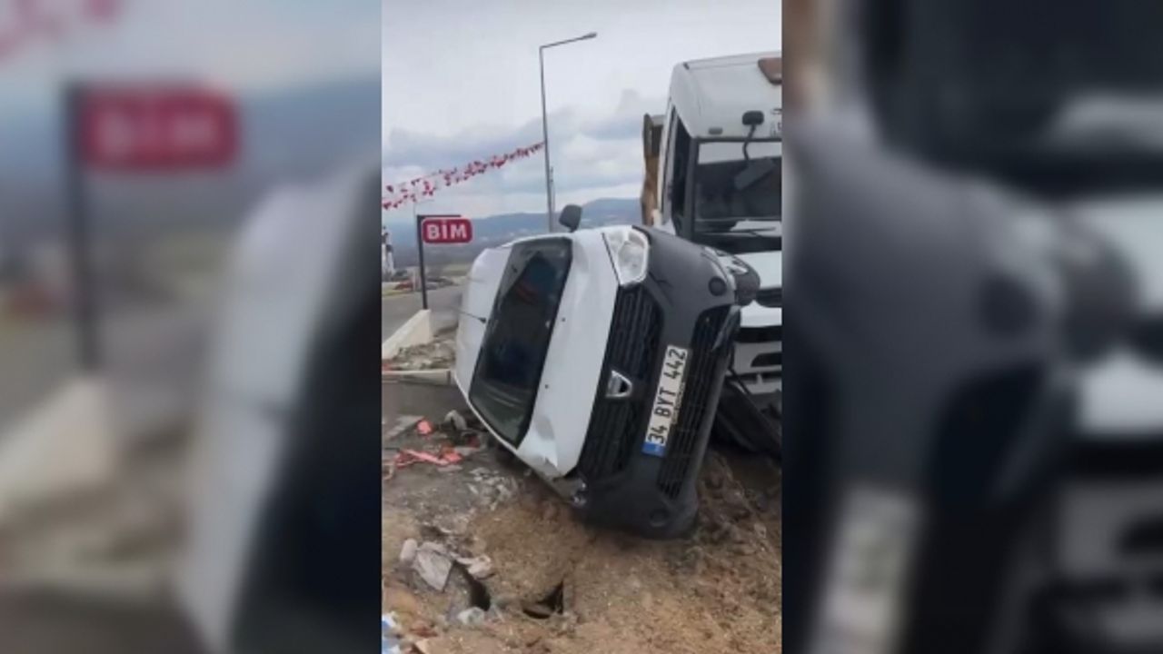 Bursa’da freni boşalan kamyon böyle harekete geçti, faciadan dönüldü