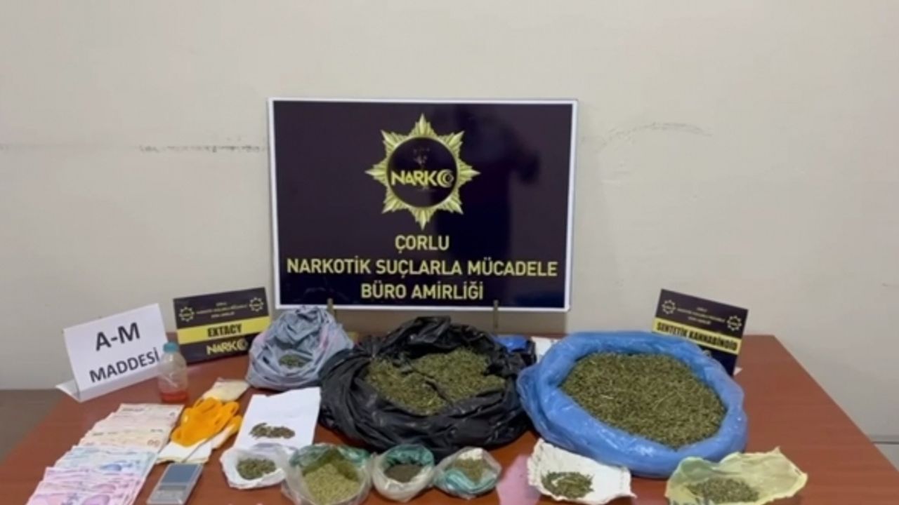 Çorlu ve Çerkezköy’de uyuşturucu operasyonu