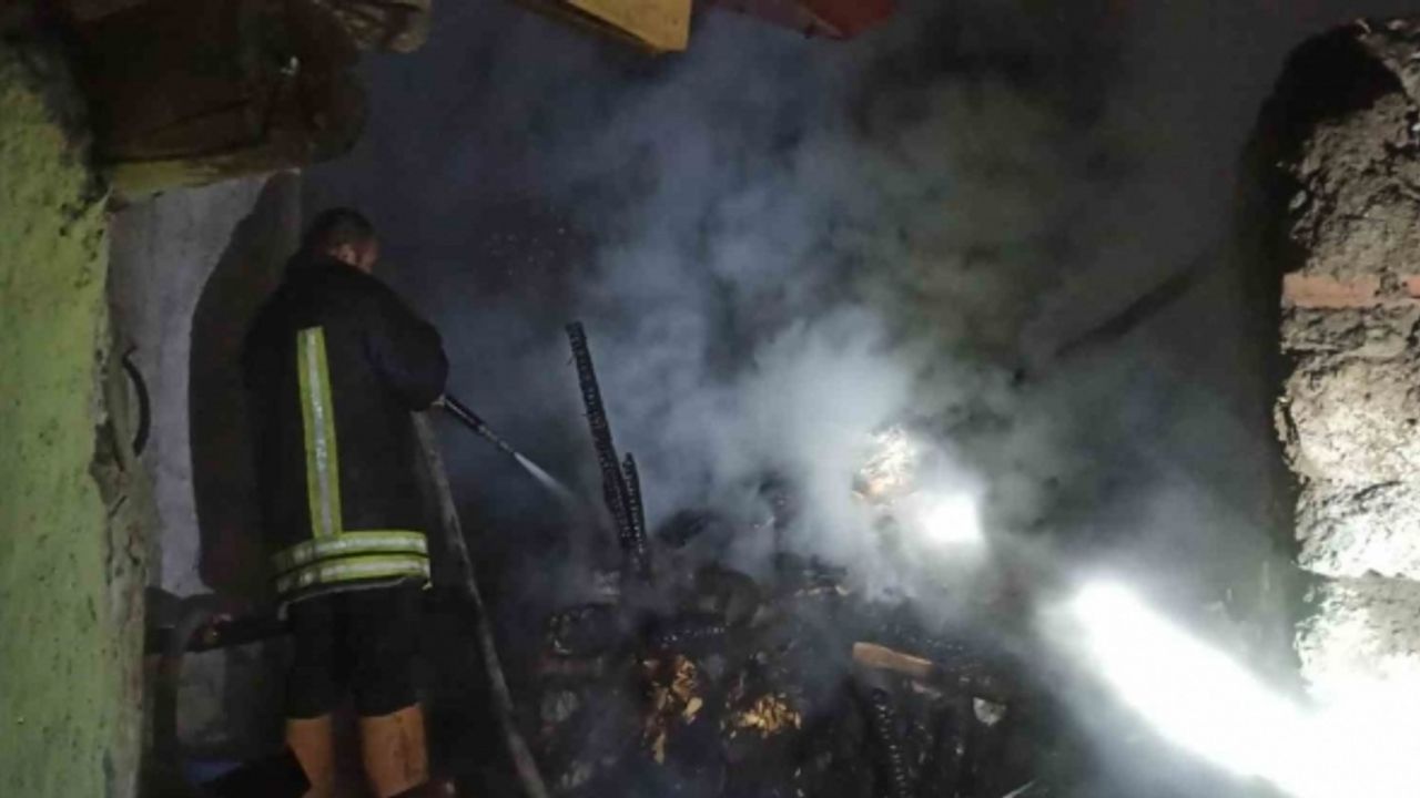 Çorum’da korkutan kömürlük yangını