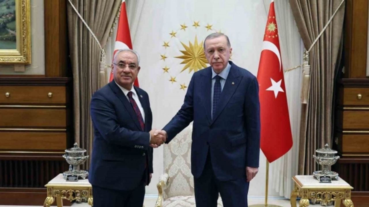 Cumhurbaşkanı Erdoğan, DSP Genel Başkanı Aksakal’ı kabul etti