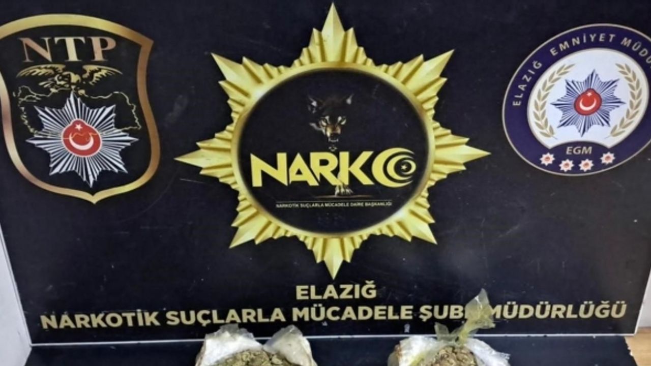 Elazığ’da 1 kilo 292 gram uyuşturucu ele geçirildi: 1 tutuklama
