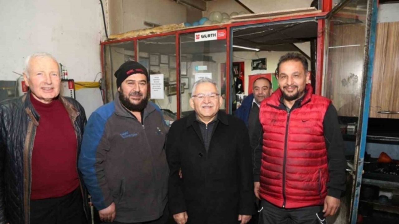 Esnaf dostu Başkan Büyükkılıç, sanayi esnafını ziyaret etti