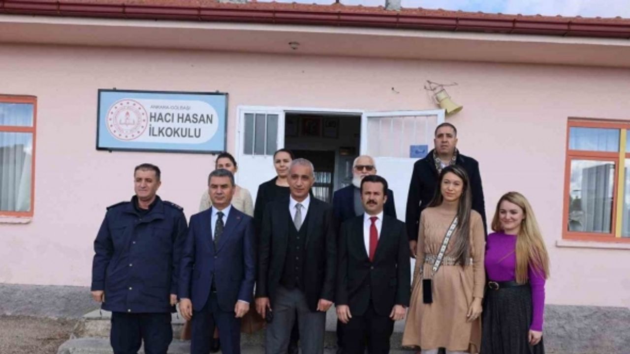Gölbaşı Belediye Başkanı Şimşek, Hacıhasan İlkokulunu ziyaret etti