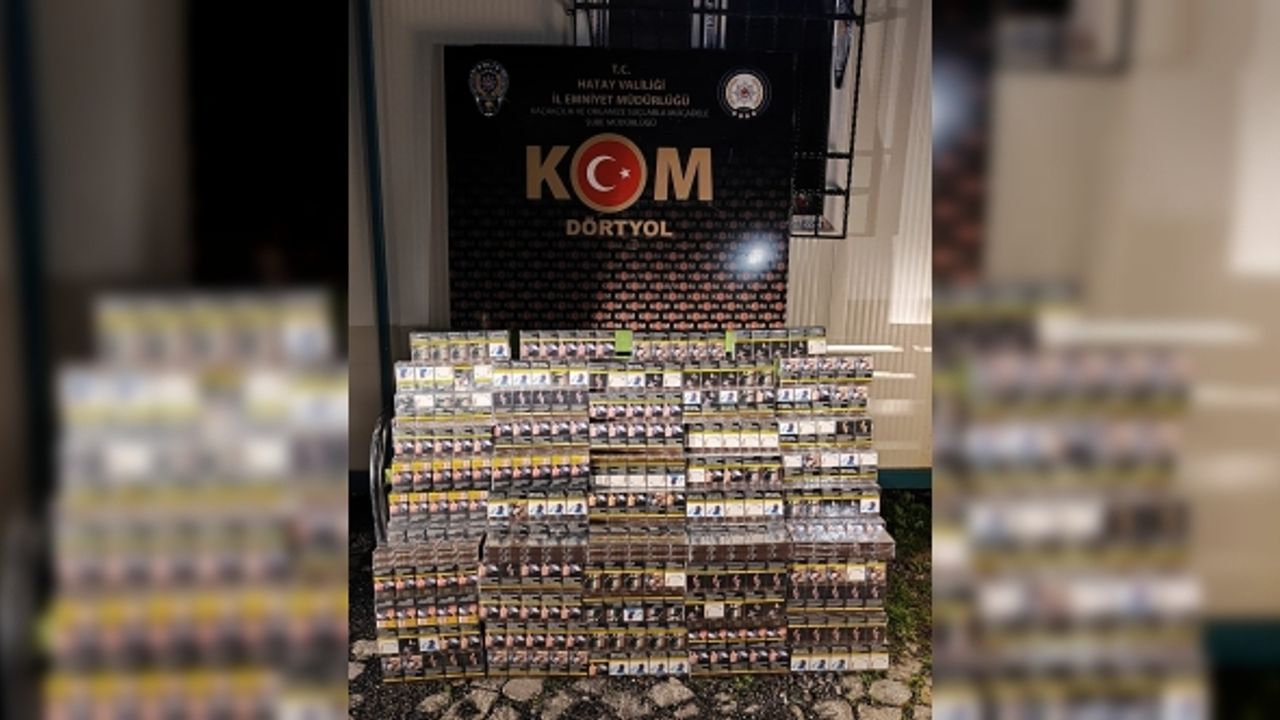 Hatay’da 1620 paket gümrük kaçağı sigara ele geçirildi