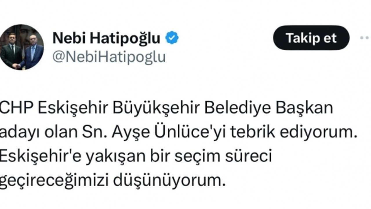 Hatipoğlu rakibini herkesten önce kutladı
