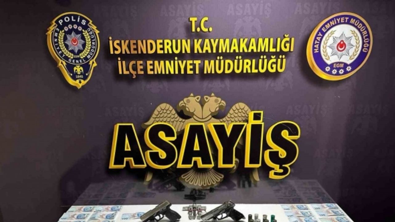 İskenderun’da uyuşturucu ve silah ticareti yapan şahıslara operasyon
