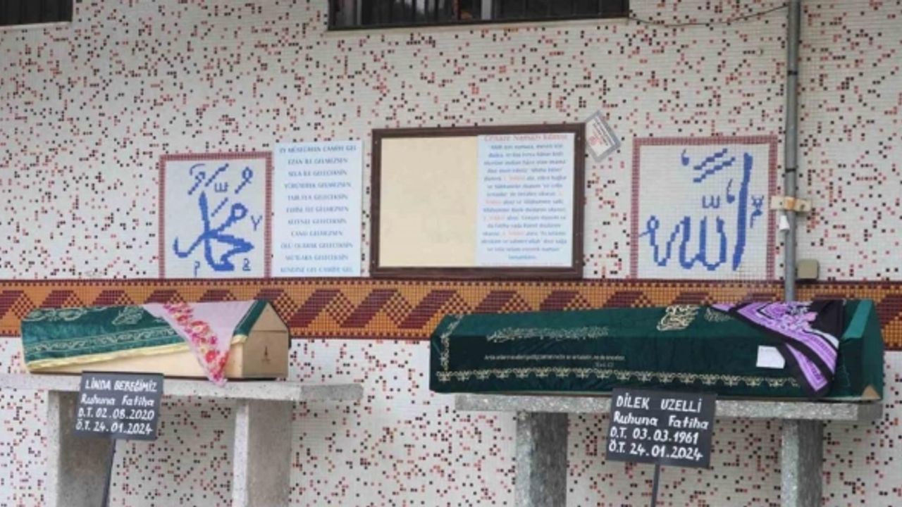 İzmir’deki doçent vahşetinde anneanne ve torunu son yolcuklarını uğurlandı