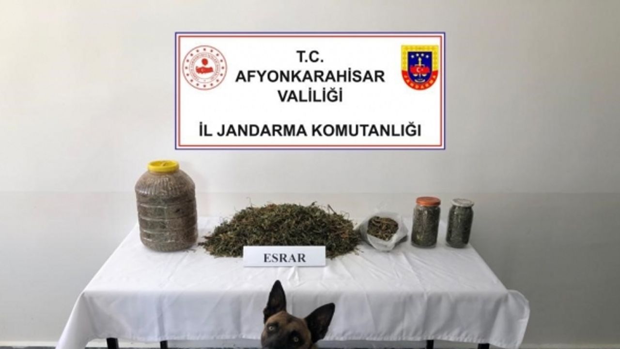 Jandarma 1 kilo 868 gram esrar ele geçirdi
