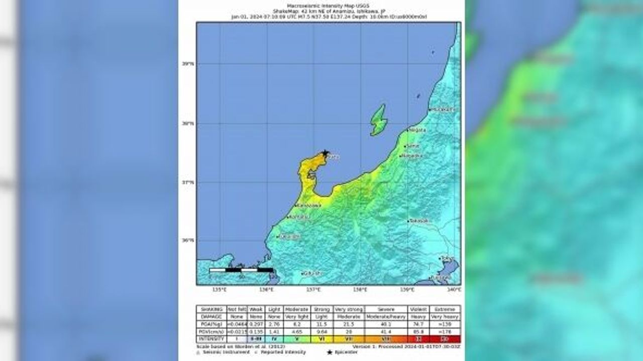 Japonya’da deprem hasara yol açtı, 32 bin 500 hane elektriksiz kaldı