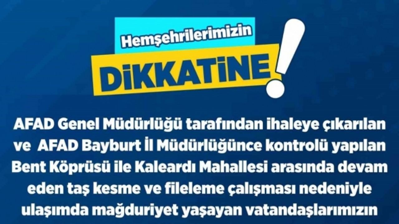 Kaleardı Mahallesi’ne sefer yapan dolmuşlar ile ilgili duyuru