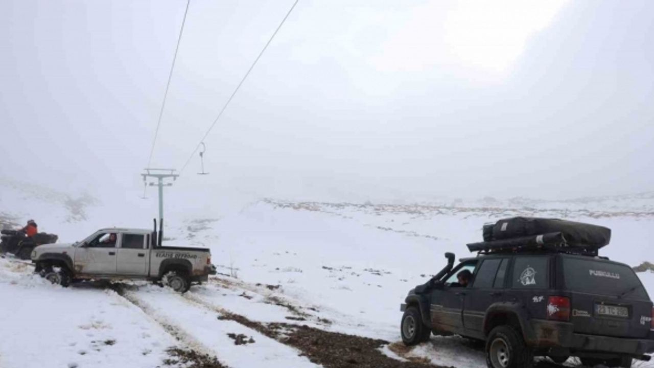Kar yağmayan Hazarbaba Dağı, Off Road tutkunlarının durağı oldu