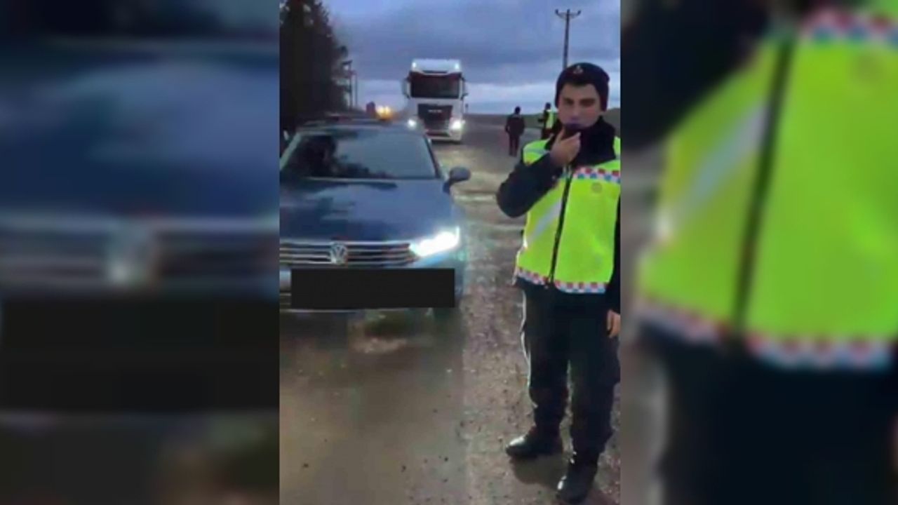 Kırklareli’de çakarlı araca 6 bin 439 lira para cezası