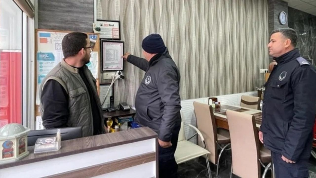 Köşk Belediyesi zabıta ekiplerinden fiyat listesi denetimi