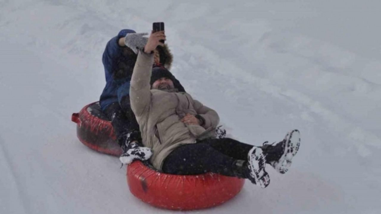 Köylülerin pisti kayak merkezi haline geldi