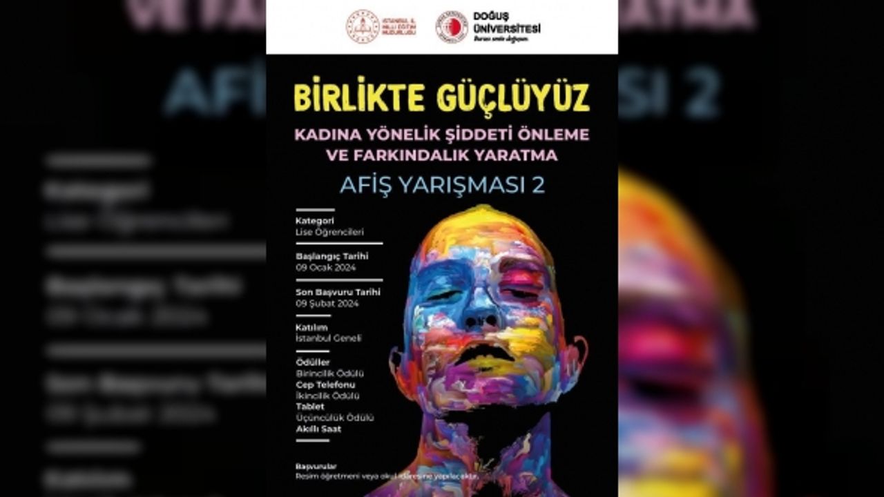 Lise öğrencilerine yönelik "Birlikte Güçlüyüz" temalı afiş yarışması