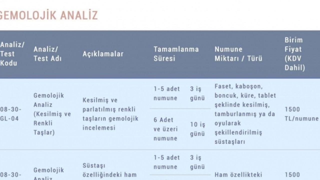 Maden Tetkik ve Arama Genel Müdürlüğü analiz fiyatlarını yüzde 400 artırdı